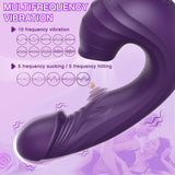 Dolphin Delight U-Shape Patting Suction Vibration Toy for Adult Women - VibChief