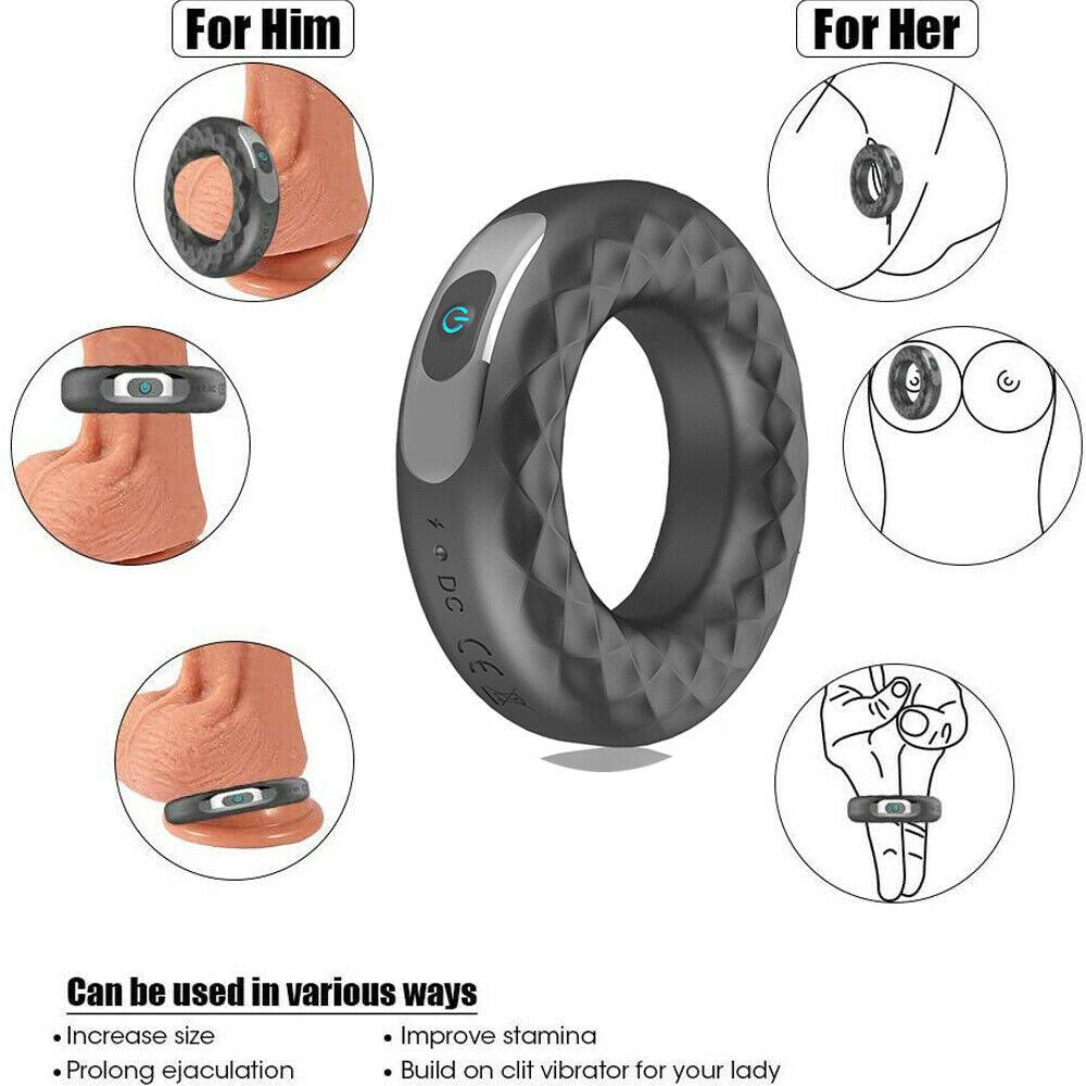 Rechargeable Tire-Shaped Penis Ring Vibrator